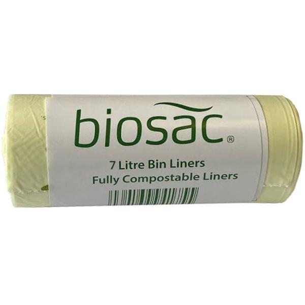 Biosac Compostable Caddy Liner Rolls 254 x 381 x 354 x 354mm (10 x 15 x 14'')